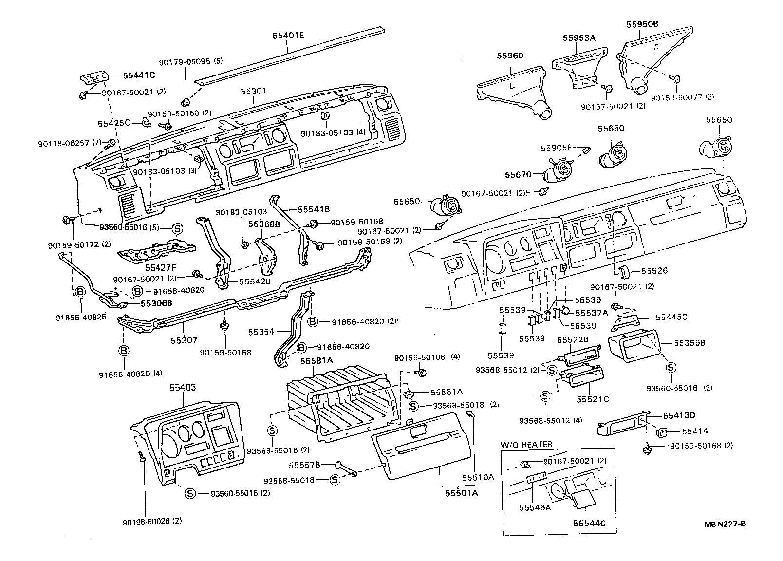 55306-95405 BRACE SUB-ASSY, INSTRUMENT PANEL TO COWL product image
