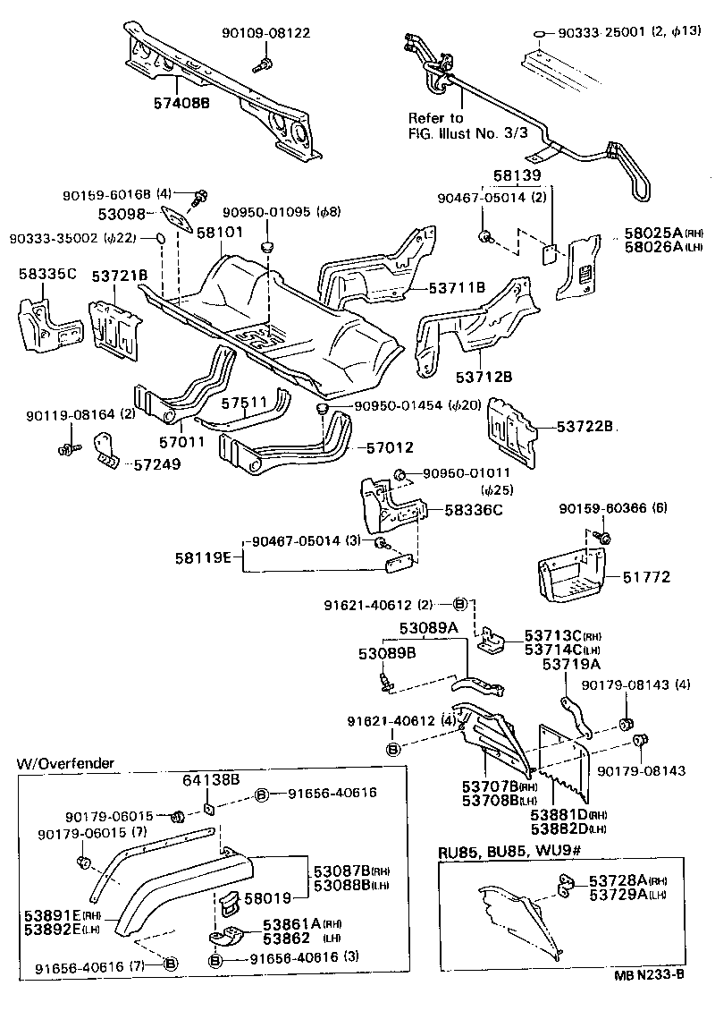 57249-95402 BRACKET, FLEXIBLE HOSE, NO.1 product image