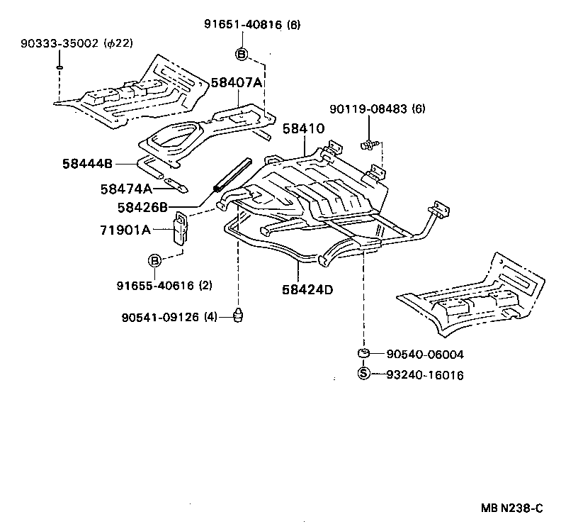 58101-95452 PAN SUB-ASSY, FRONT FLOOR product image