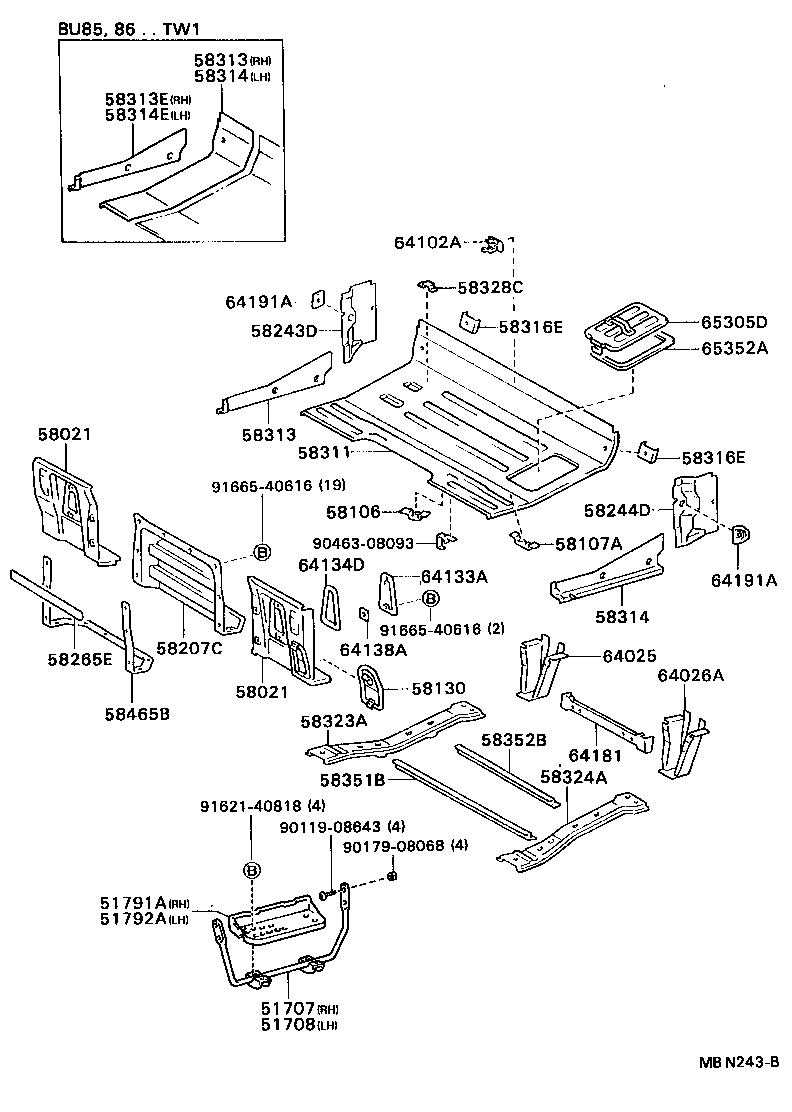58022-92615 PANEL SUB-ASSY, HEADER product image