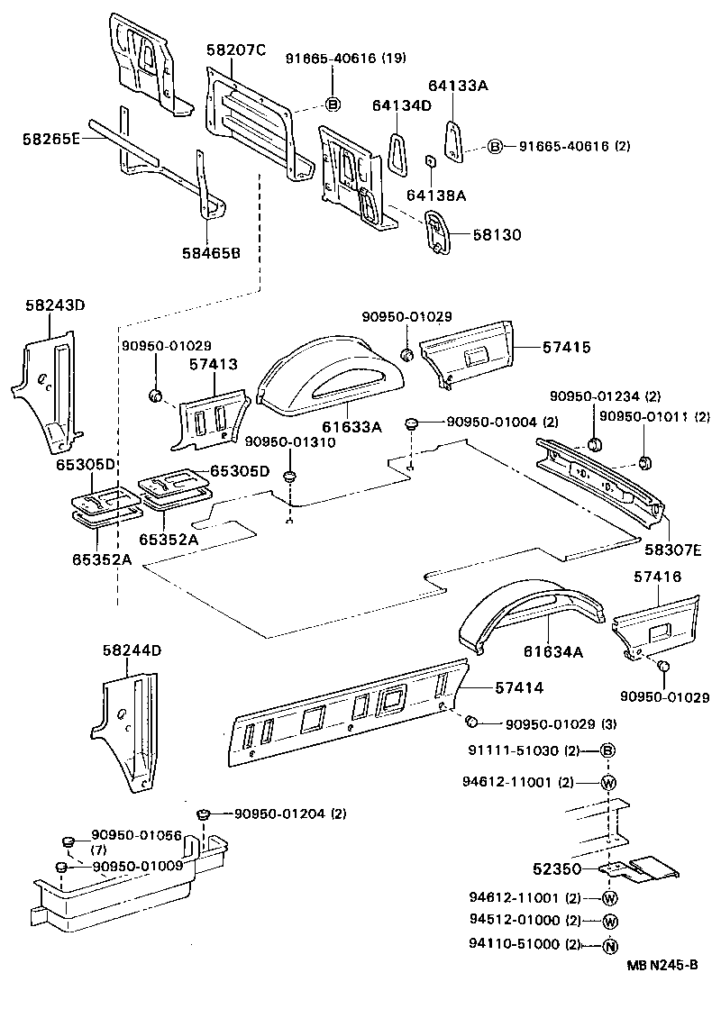 58022-92615 PANEL SUB-ASSY, HEADER product image