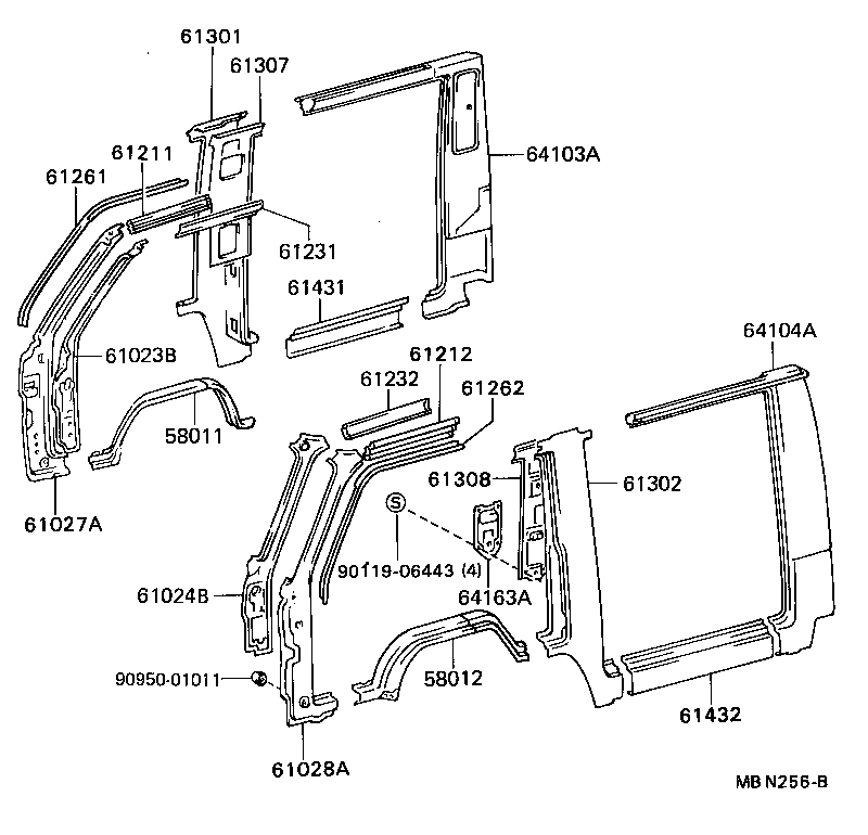 58012-95447 PANEL SUB-ASSY, FRONT FLOOR SIDE, LH product image