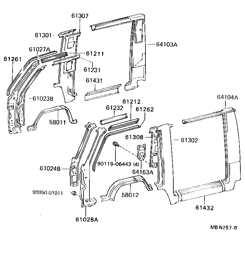 64016-95407 PANEL SUB-ASSY, BACK CORNER, INNER LH product image