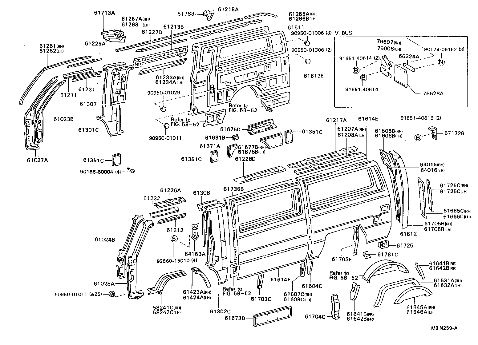 64016-95407 PANEL SUB-ASSY, BACK CORNER, INNER LH product image