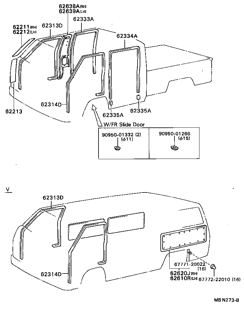 62639-95403-03 GARNISH, QUARTER PILLAR, LH product image