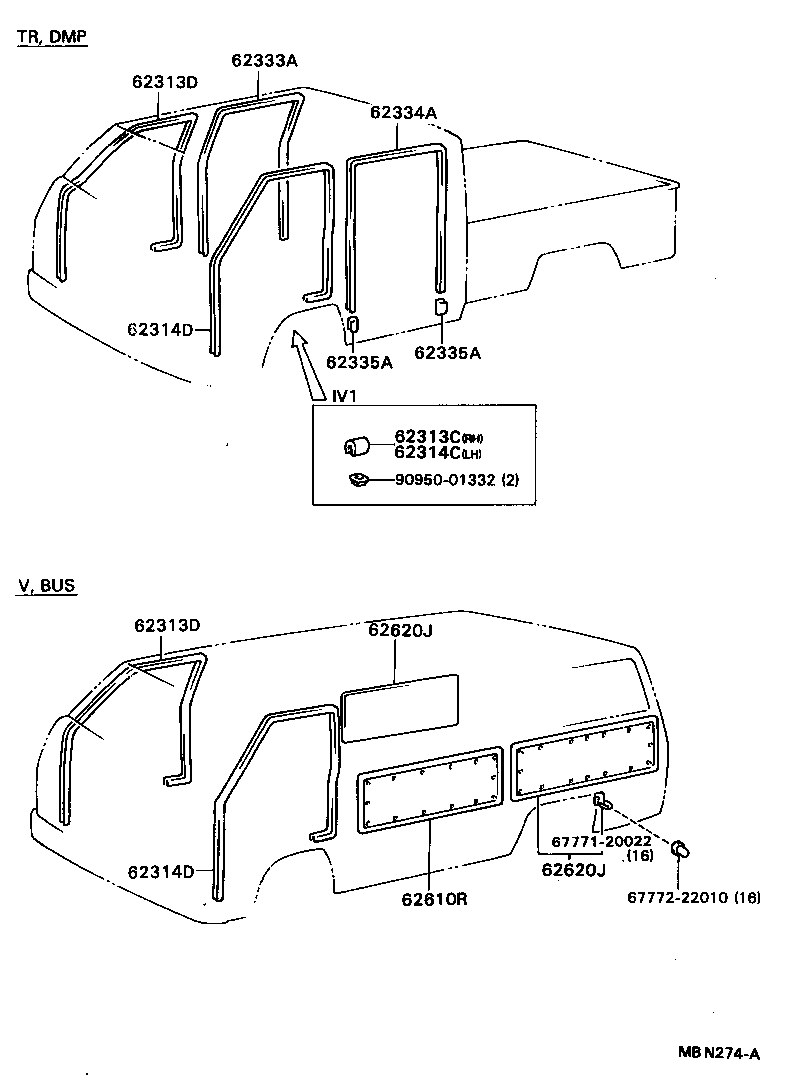 62313-95405-06 TRIM, FRONT DOOR OPENING, RH product image