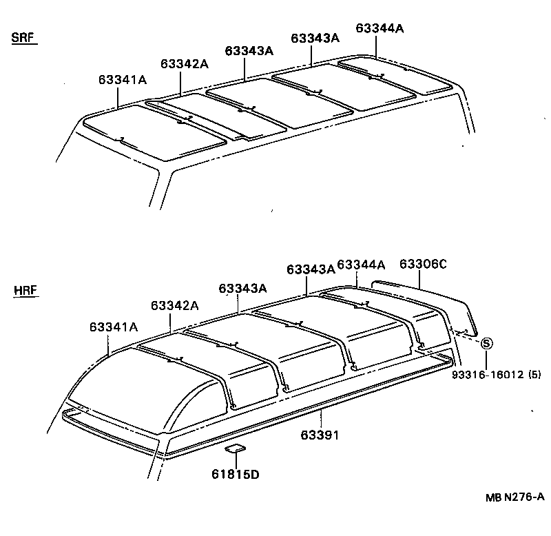 61815-92602 COVER, ROOF SIDE product image