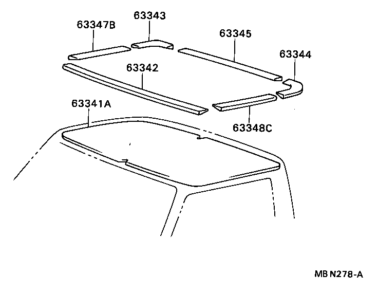63341-95412-06 SILENCER, ROOF, NO.1 product image