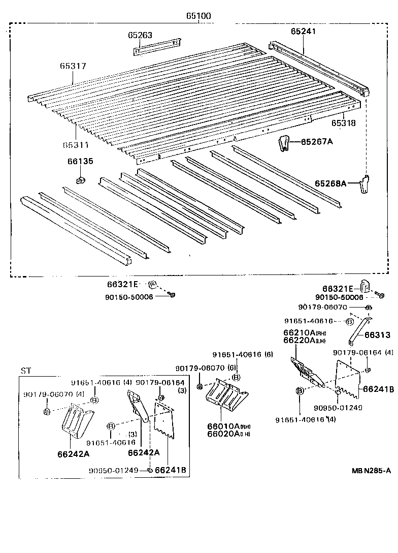 65100-95437 FLOOR ASSY, REAR BODY product image