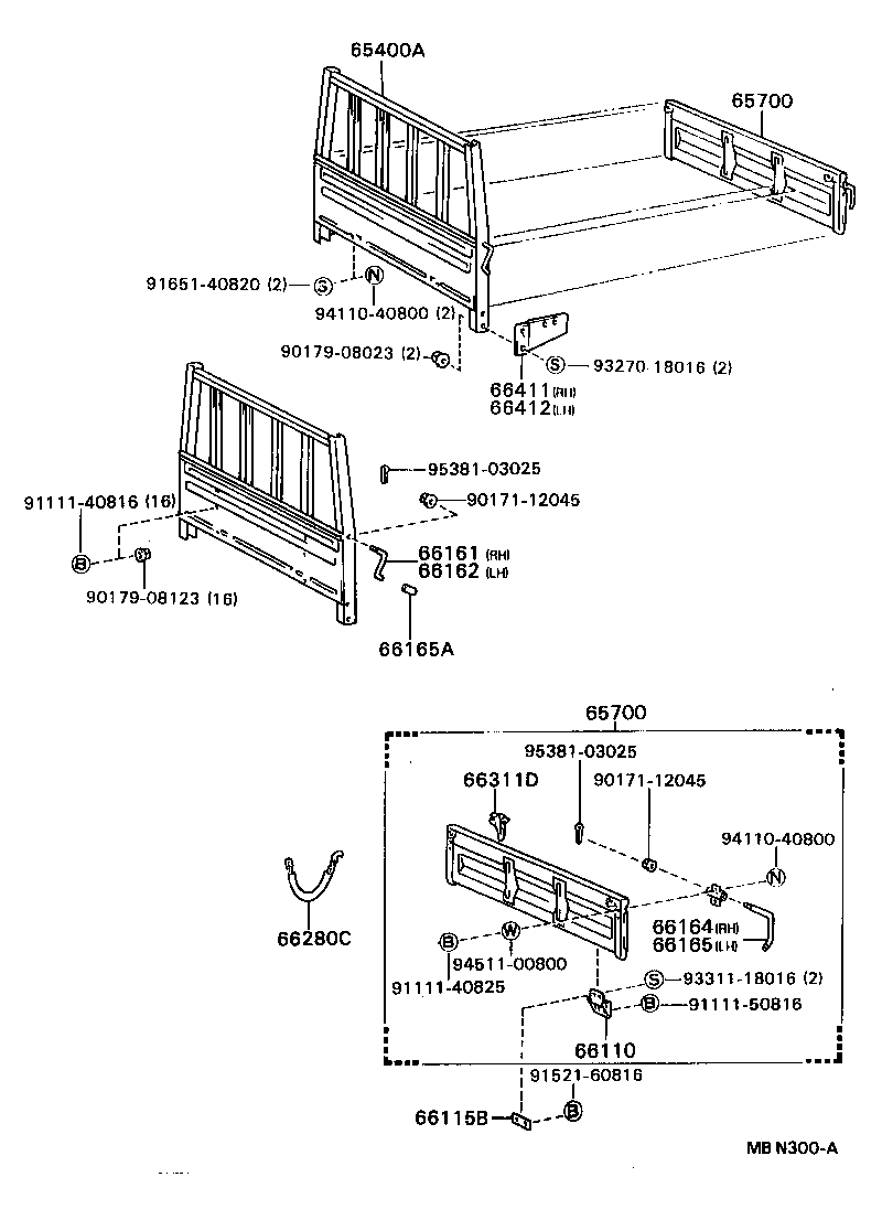 65701-93107 GATE ASSY, REAR BODY TAIL product image