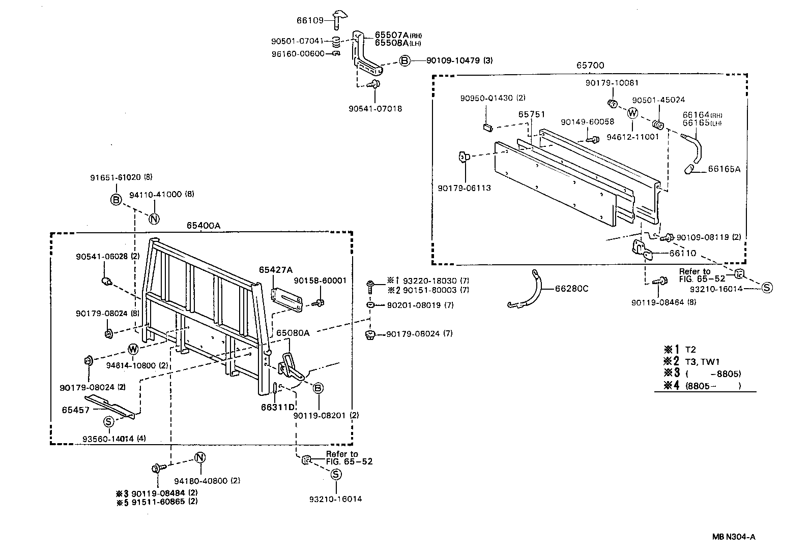 65701-93107 GATE ASSY, REAR BODY TAIL product image