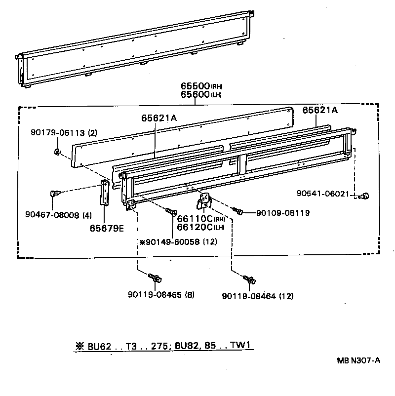 65660-92803 PANEL ASSY, REAR BODY SIDE, RH product image