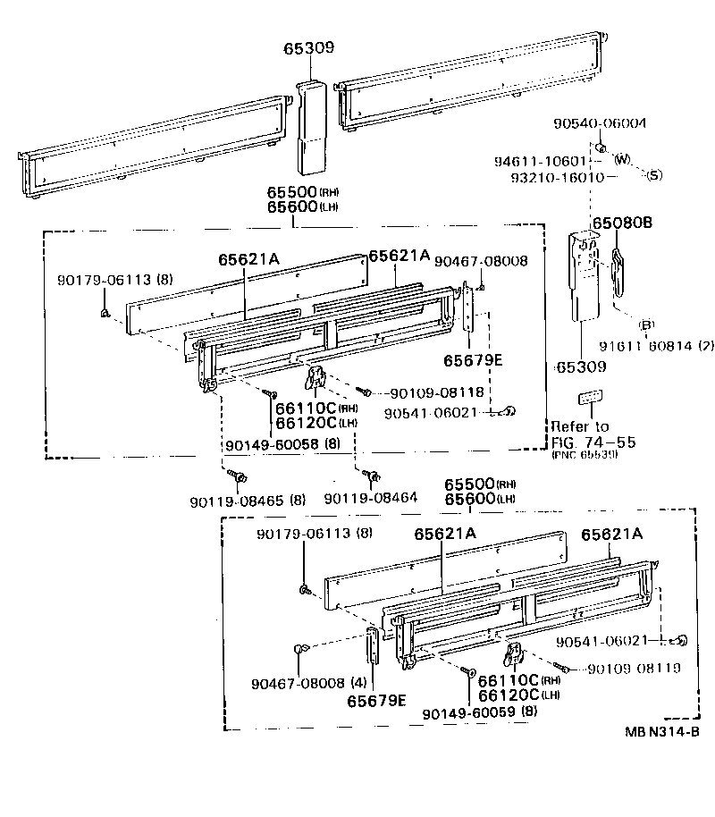 65500-93112 PANEL ASSY, REAR BODY SIDE, RH product image