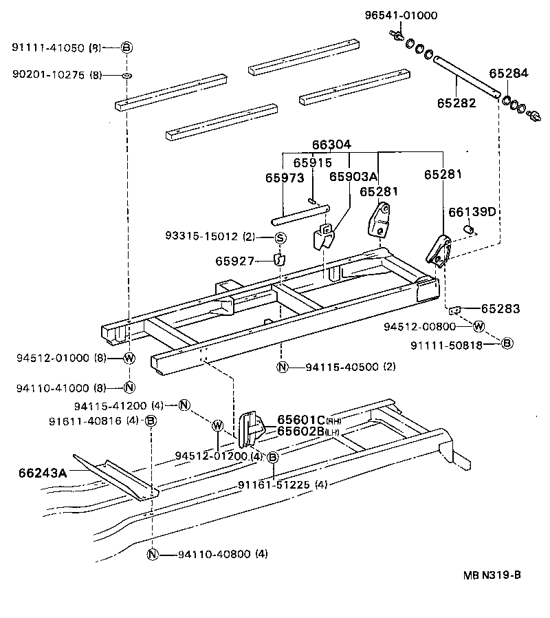 66243-96301 PROTECTOR, REAR BODY, NO.1 product image