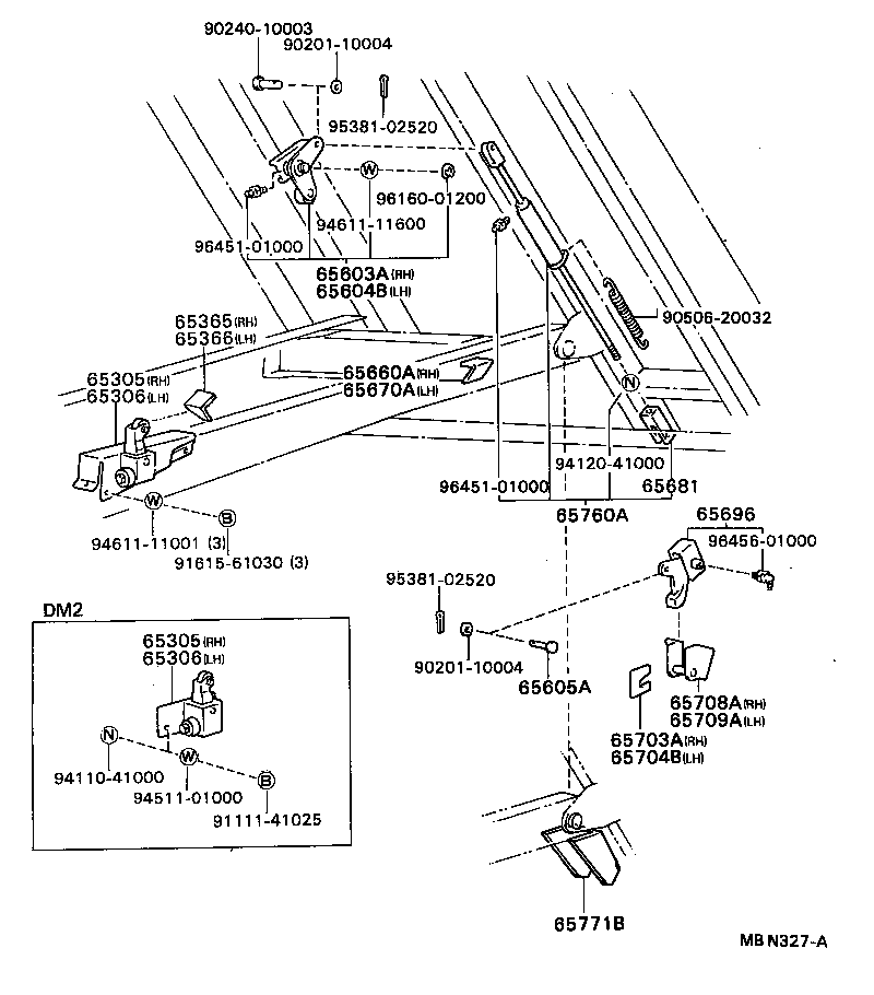65788-93300 BASE, TAIL GATE LOCK product image
