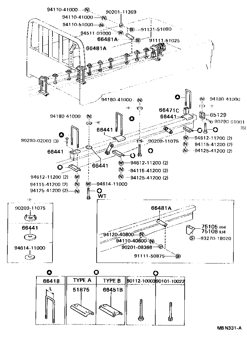 66446-92804 BRACE, FRAME FLOOR product image
