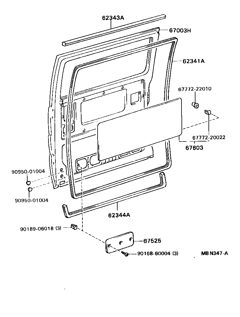 67841-95403 COVER, REAR DOOR SERVICE HOLE product image