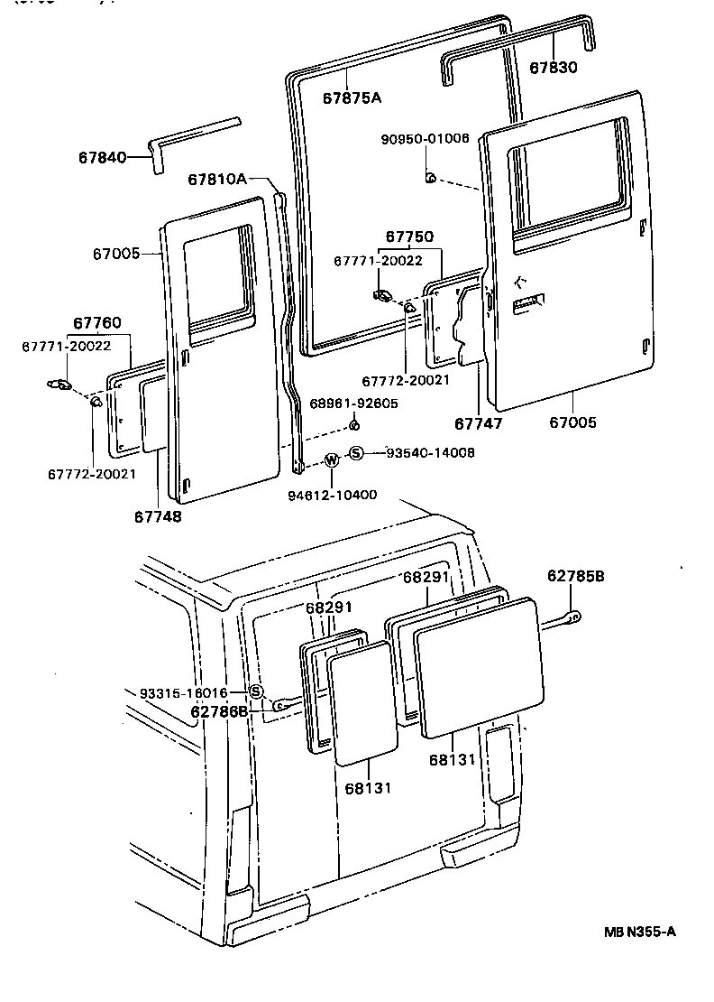 67847-92600 COVER, BACK DOOR SERVICE HOLE, RH product image