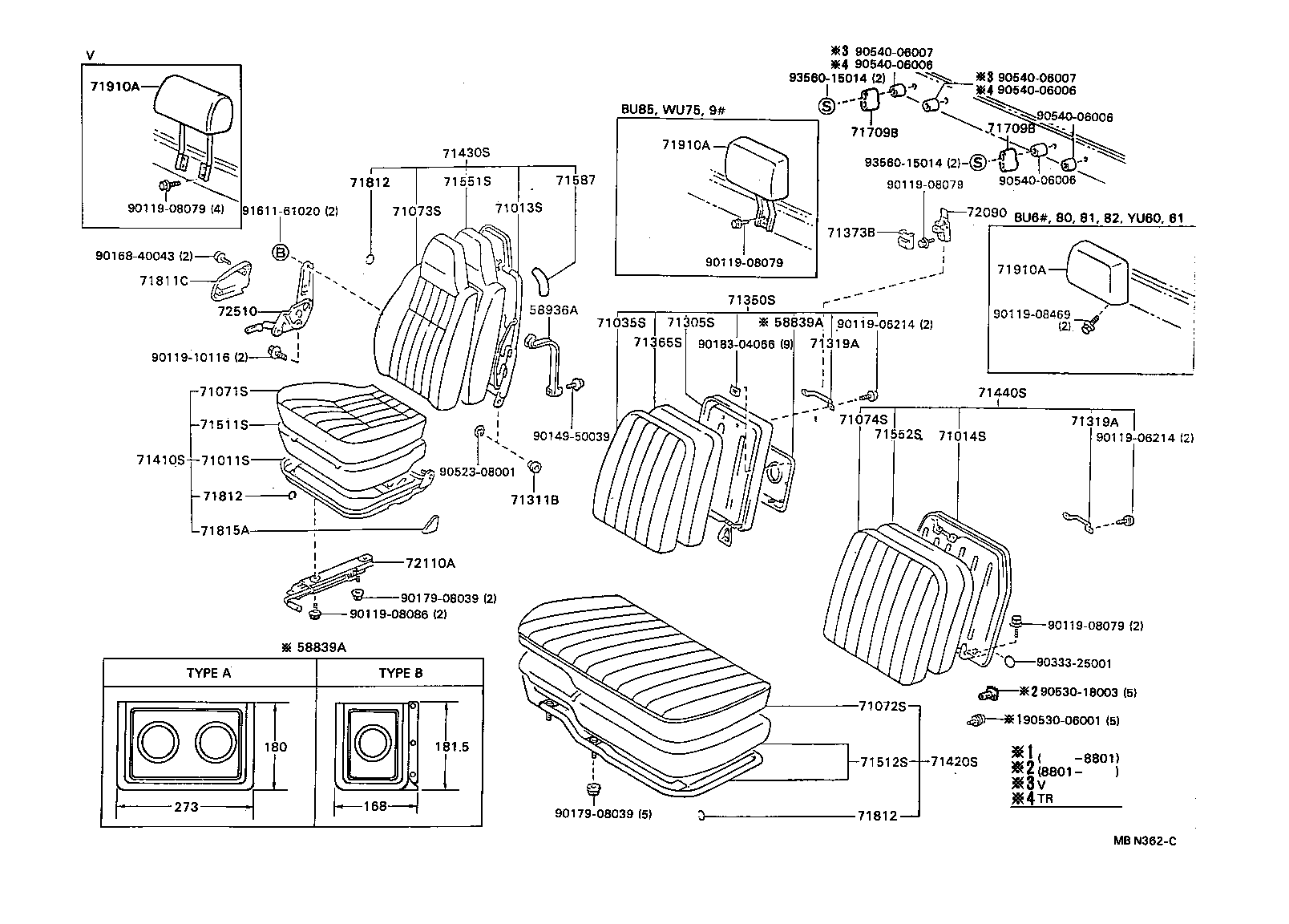 71014-92602 FRAME SUB-ASSY, FRONT SEAT BACK, LH product image