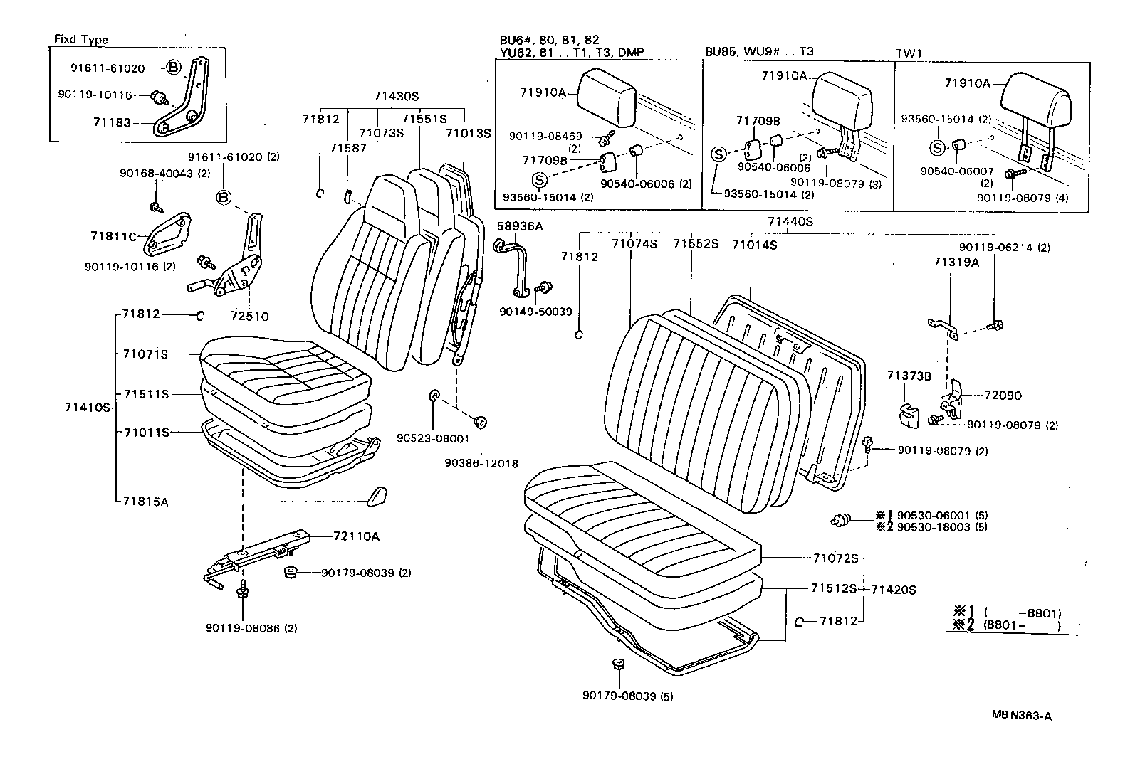 71013-95412 FRAME SUB-ASSY, FRONT SEAT BACK, RH product image