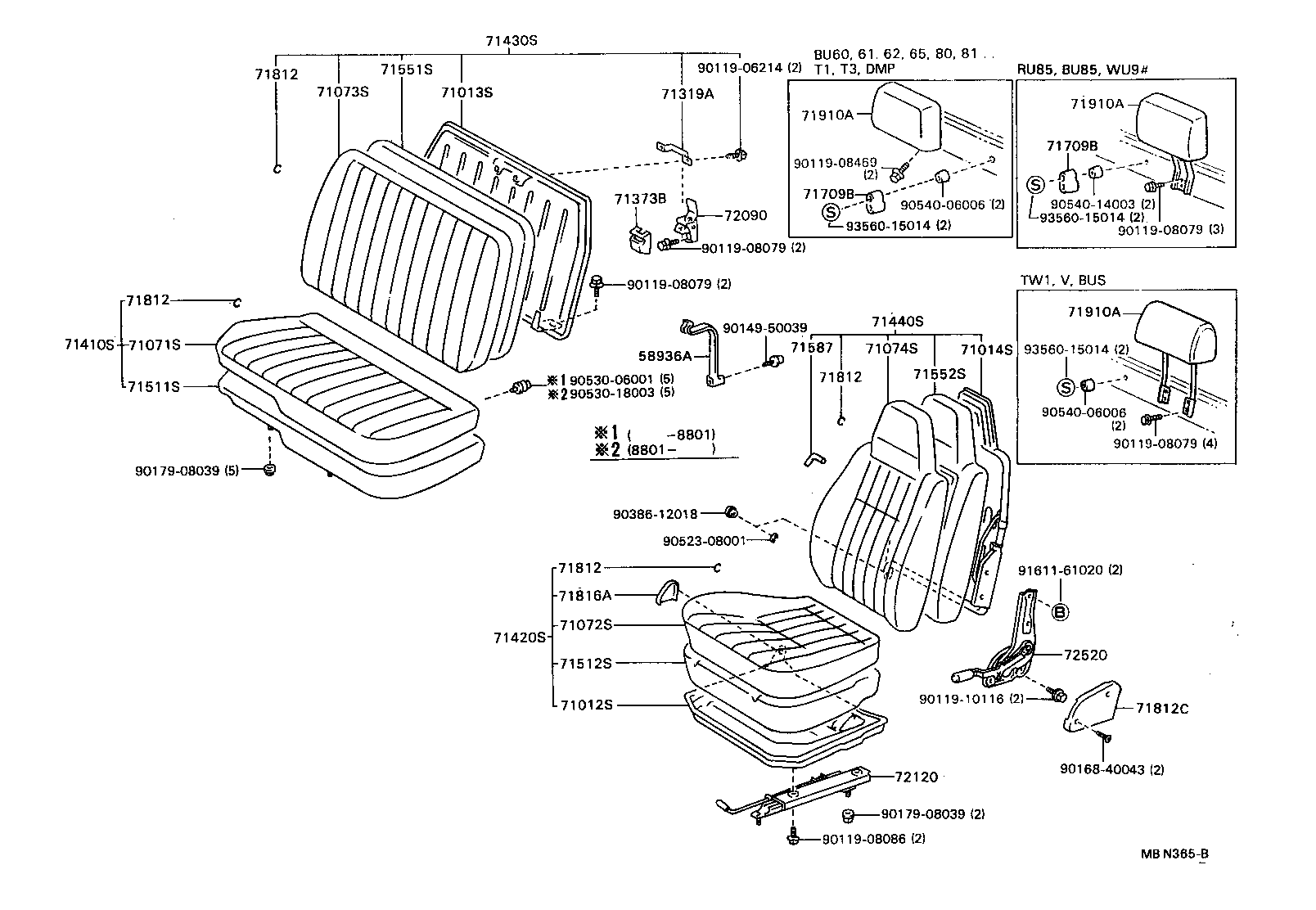 71013-95412 FRAME SUB-ASSY, FRONT SEAT BACK, RH product image