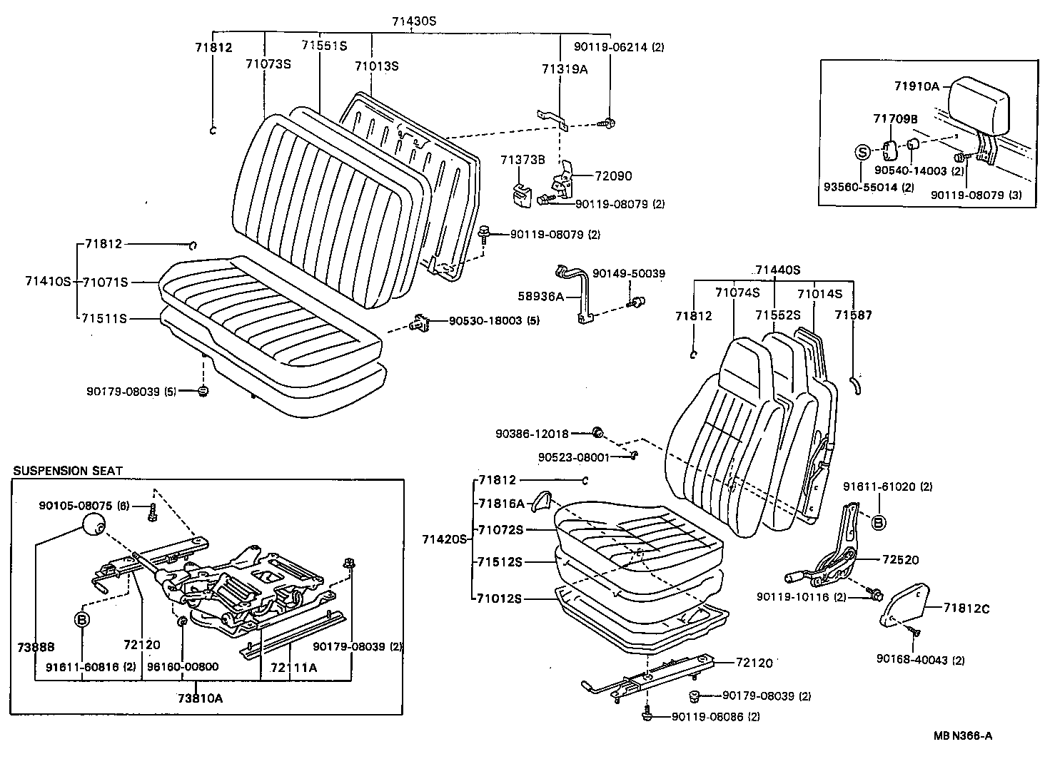 71812-95400-06 COVER, RECLINING ADJUSTER, LH product image