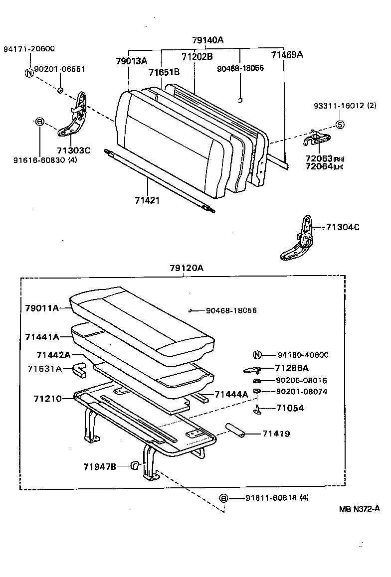 71012-95416 FRAME SUB-ASSY, FRONT SEAT CUSHION, LH product image