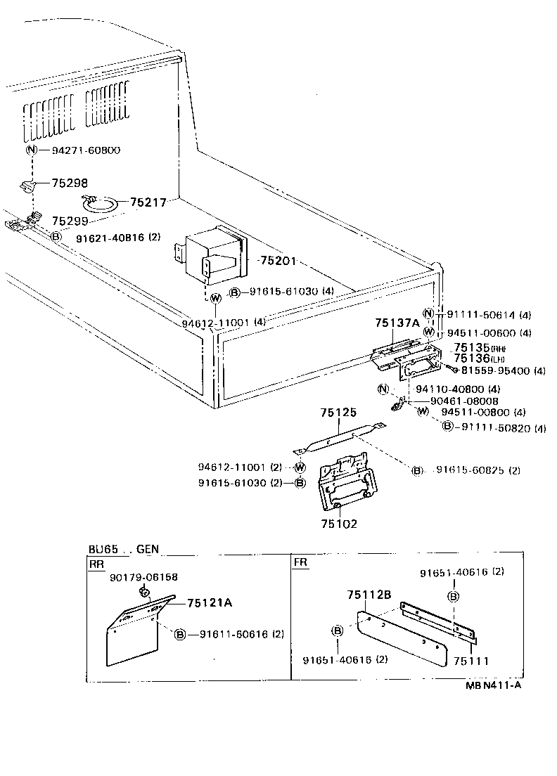 58777-92600 PLATFORM, TOOL BAG REST product image