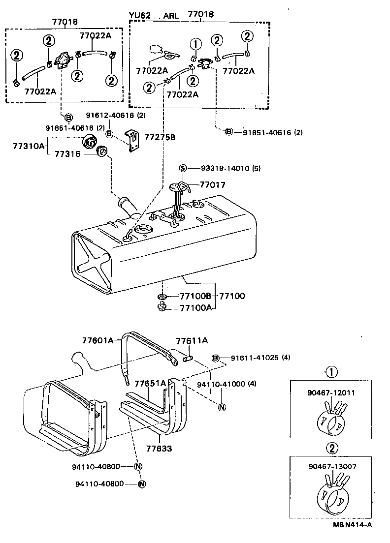 77017-36130 TUBE SUB-ASSY, FUEL AND EVAPORATION VENT product image