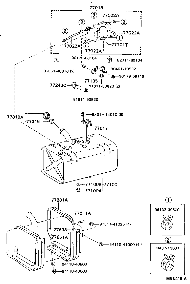 77017-36201 TUBE SUB-ASSY, FUEL AND EVAPORATION VENT product image