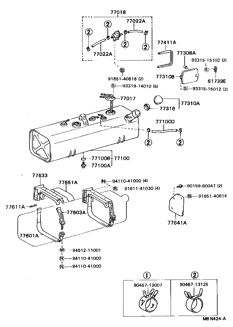 77017-36130 TUBE SUB-ASSY, FUEL AND EVAPORATION VENT product image