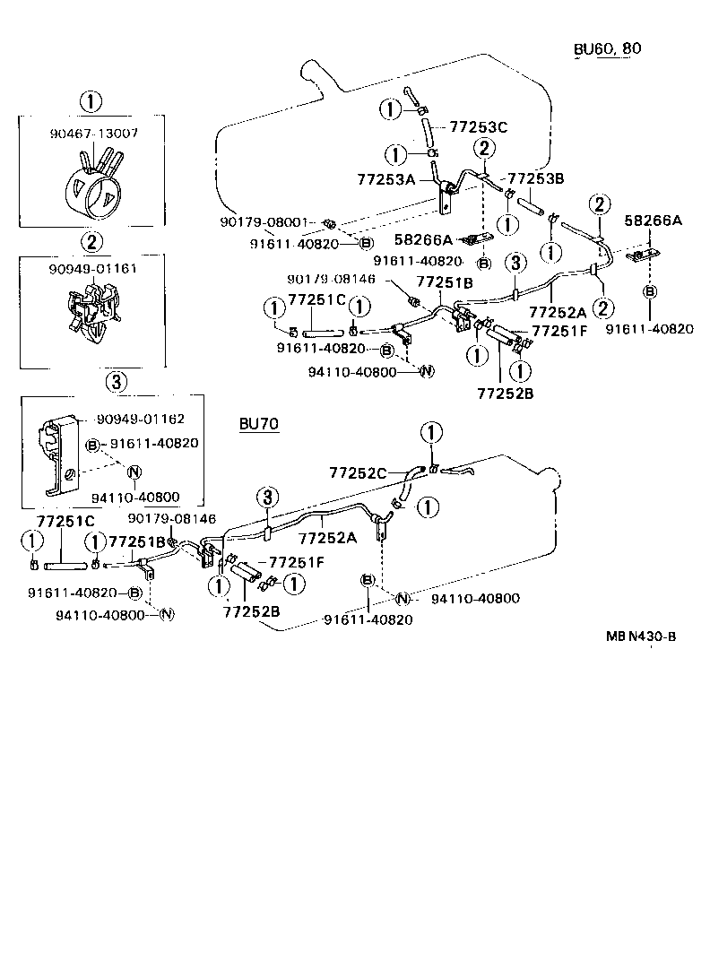 77017-36111 TUBE SUB-ASSY, FUEL AND EVAPORATION VENT product image