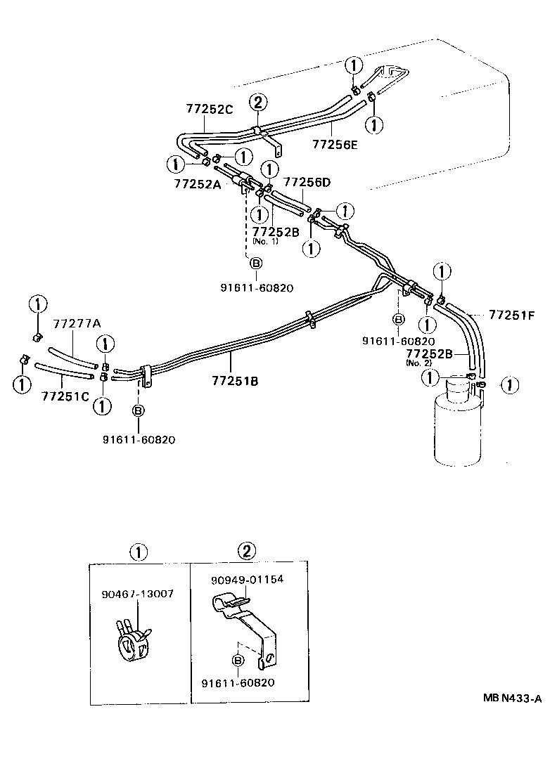 77017-36111 TUBE SUB-ASSY, FUEL AND EVAPORATION VENT product image