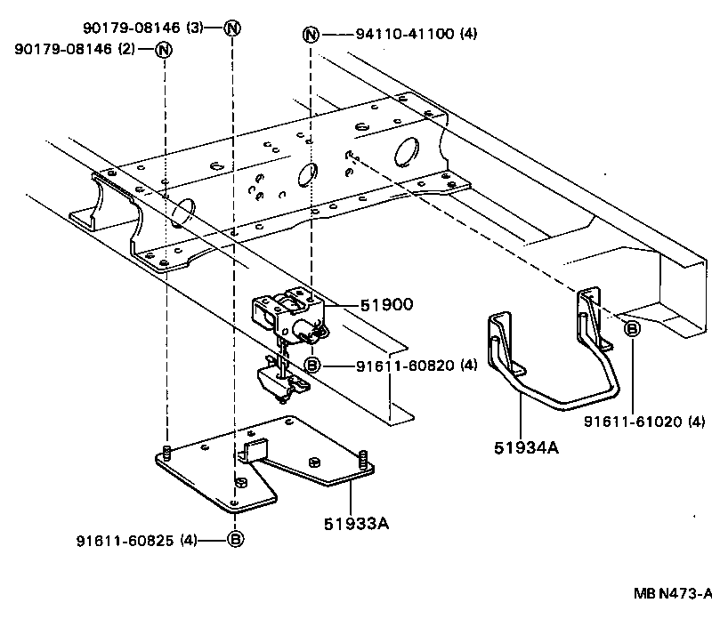 51903-36050 STOPPER, SPARE WHEEL, NO.1 product image