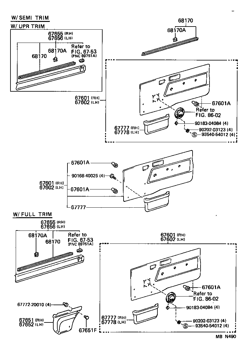 67404-95700 FRAME SUB-ASSY, FRONT DOOR, REAR LOWER LH product image