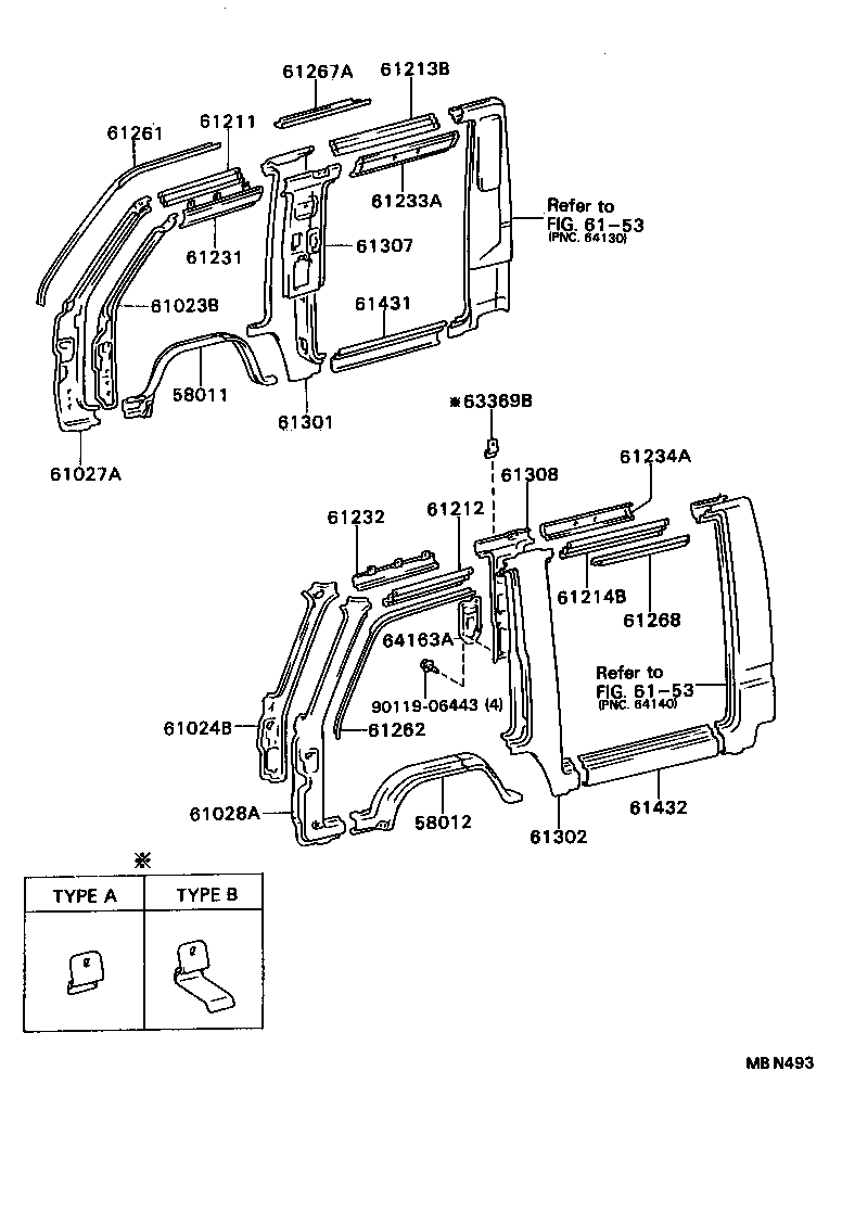64016-95407 PANEL SUB-ASSY, BACK CORNER, INNER LH product image