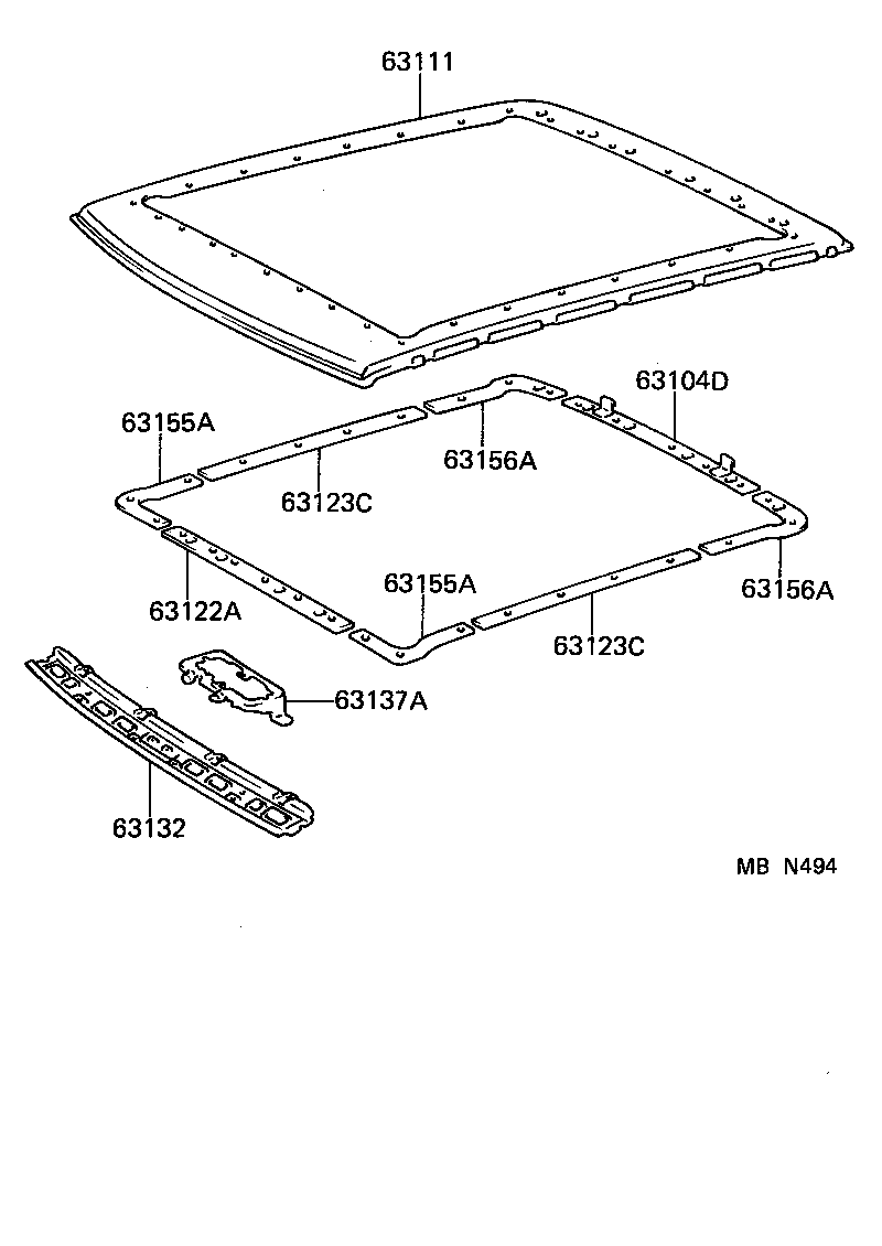 63137-10020 BRACKET, DOME LAMP, NO.1 product image