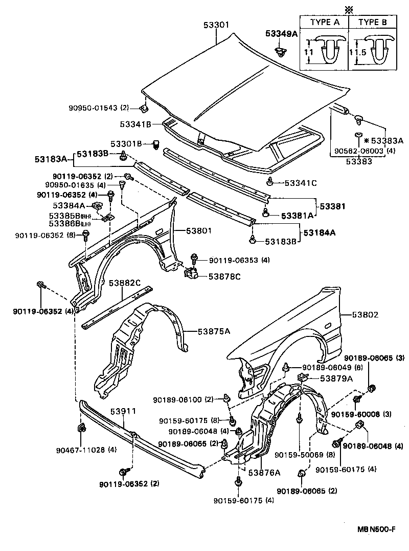 53811-95R01 FENDER SUB-ASSY, FRONT RH product image