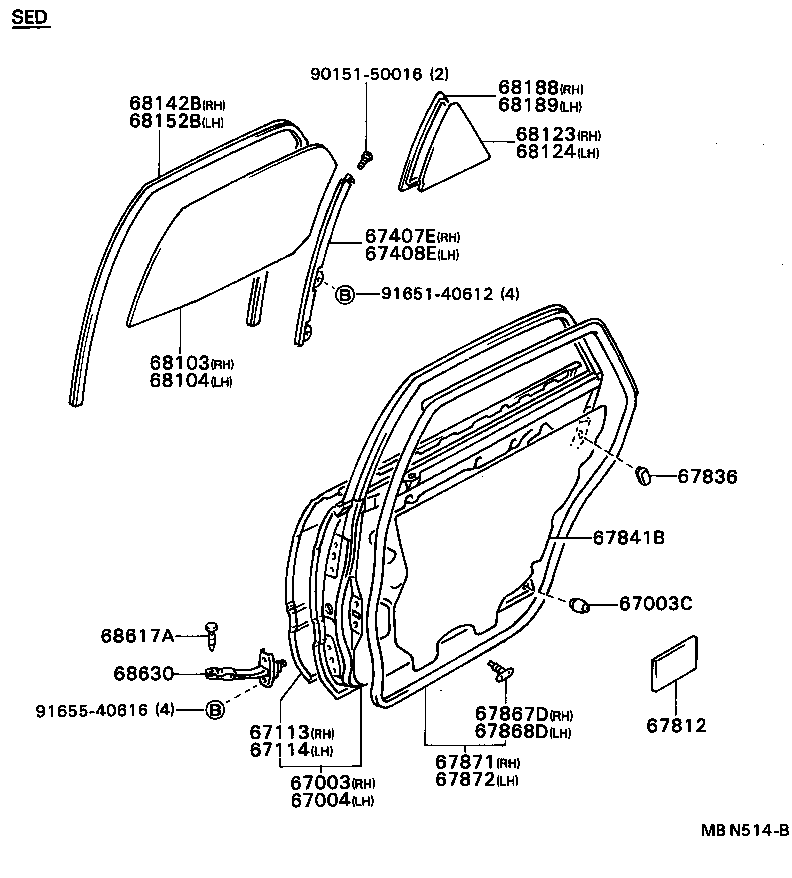 67004-95R01 PANEL SUB-ASSY, REAR DOOR, LH product image
