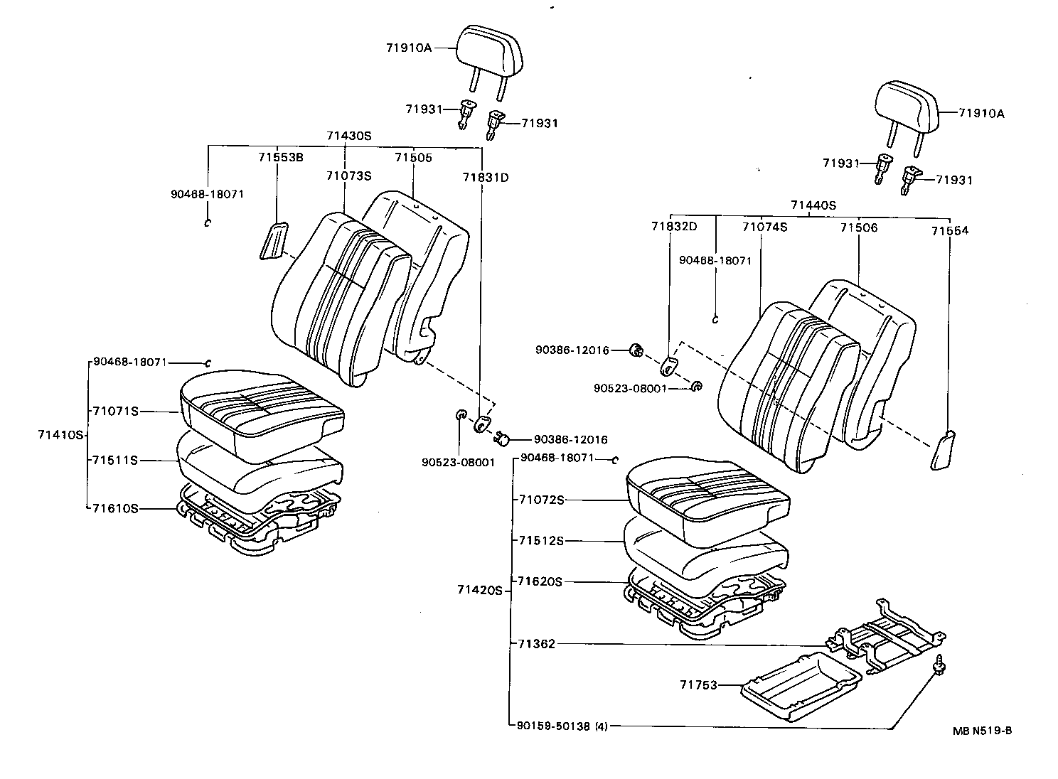 71620-20240 SPRING ASSY, FRONT SEAT CUSHION, LH(FOR SEPARATE TYPE) product image