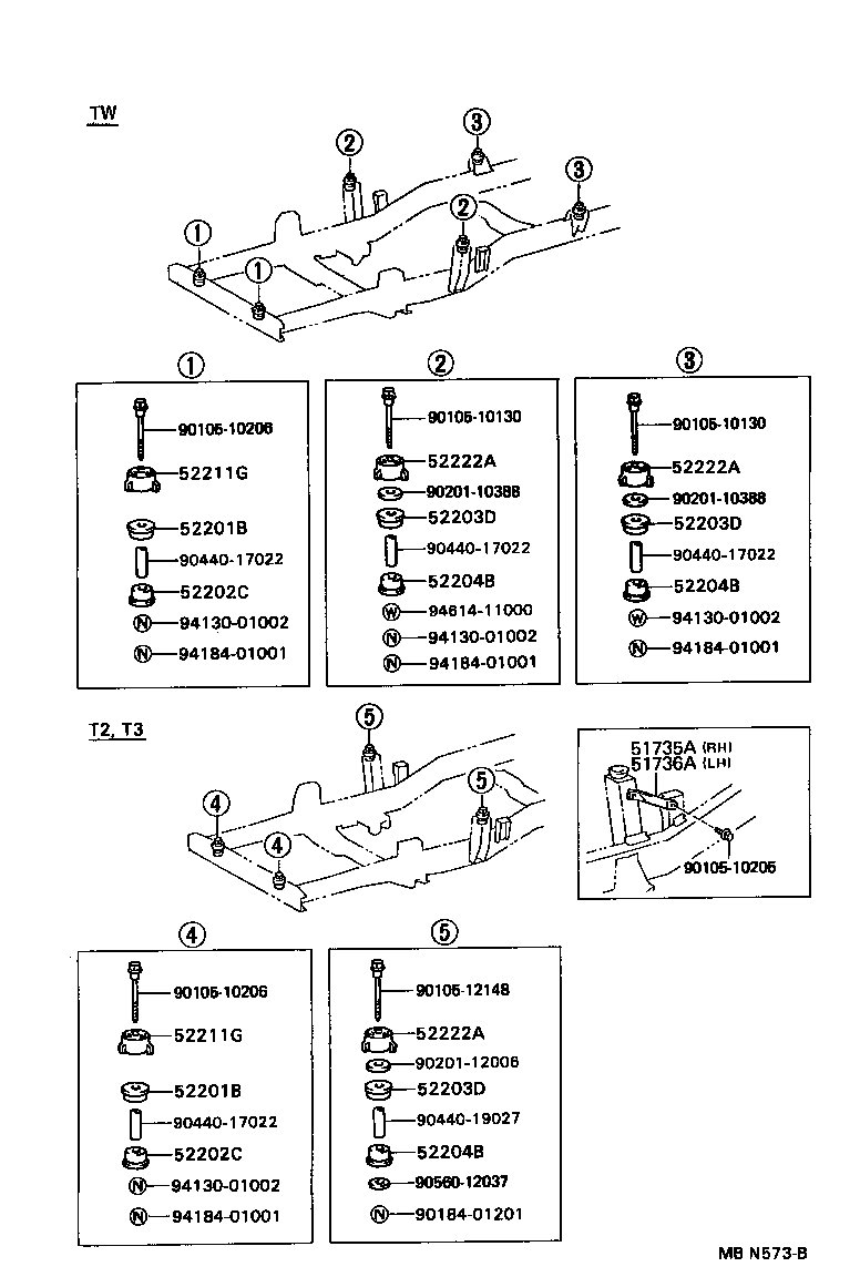 52222-26010 SPACER, CAB REAR MOUNTING, UPPER product image