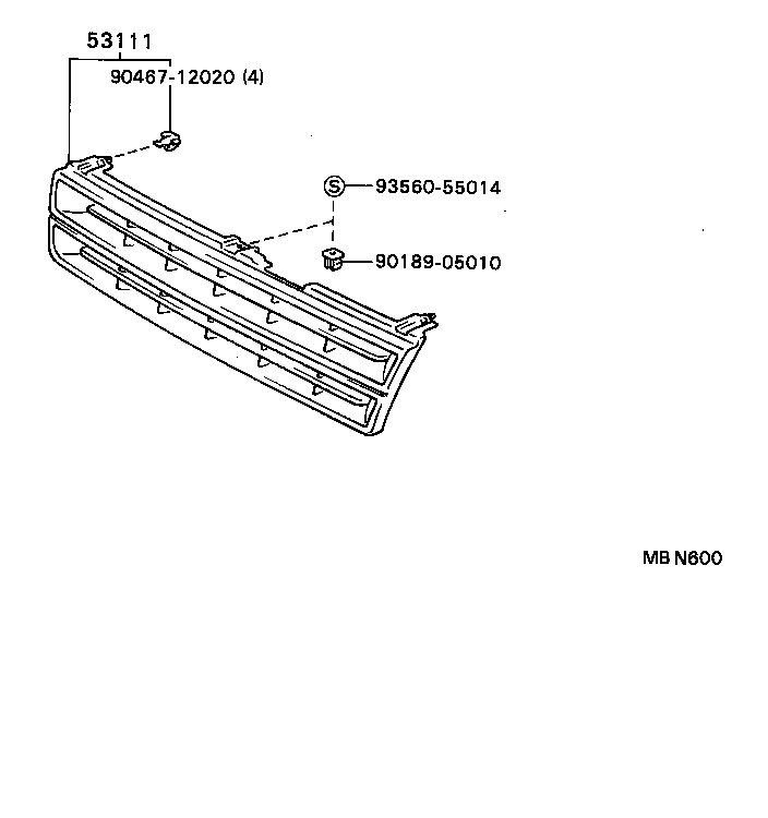 53111-16260-01 GRILLE, RADIATOR product image