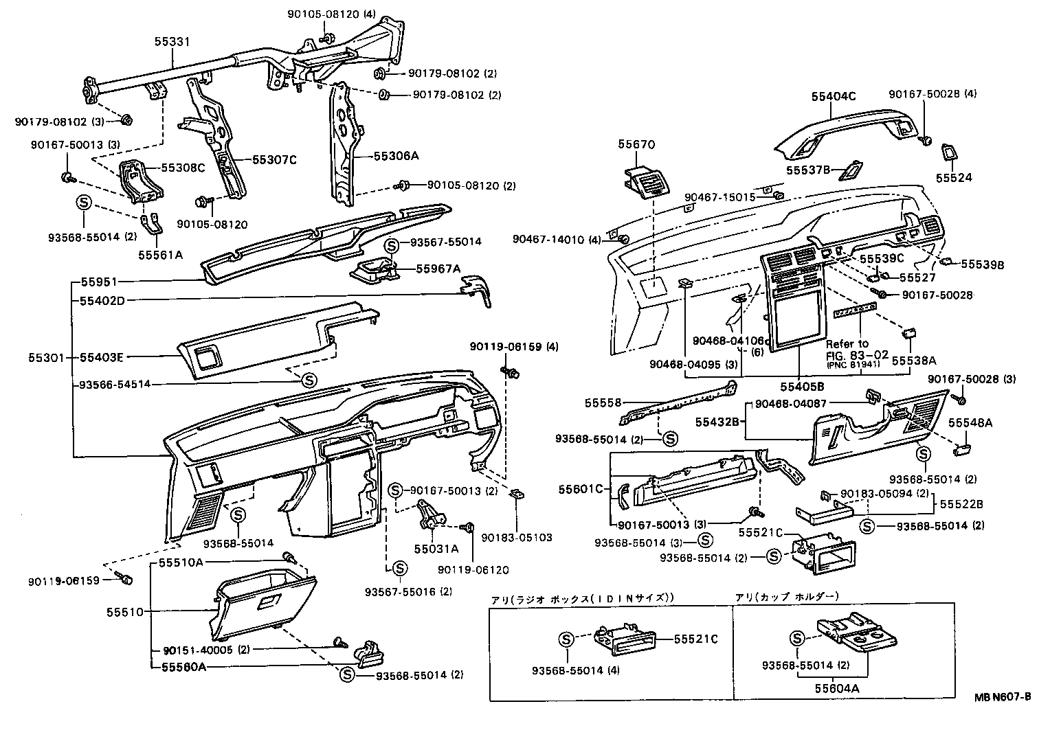 55405-16092 PANEL SUB-ASSY, INSTRUMENT CLUSTER FINISH, CENTER product image