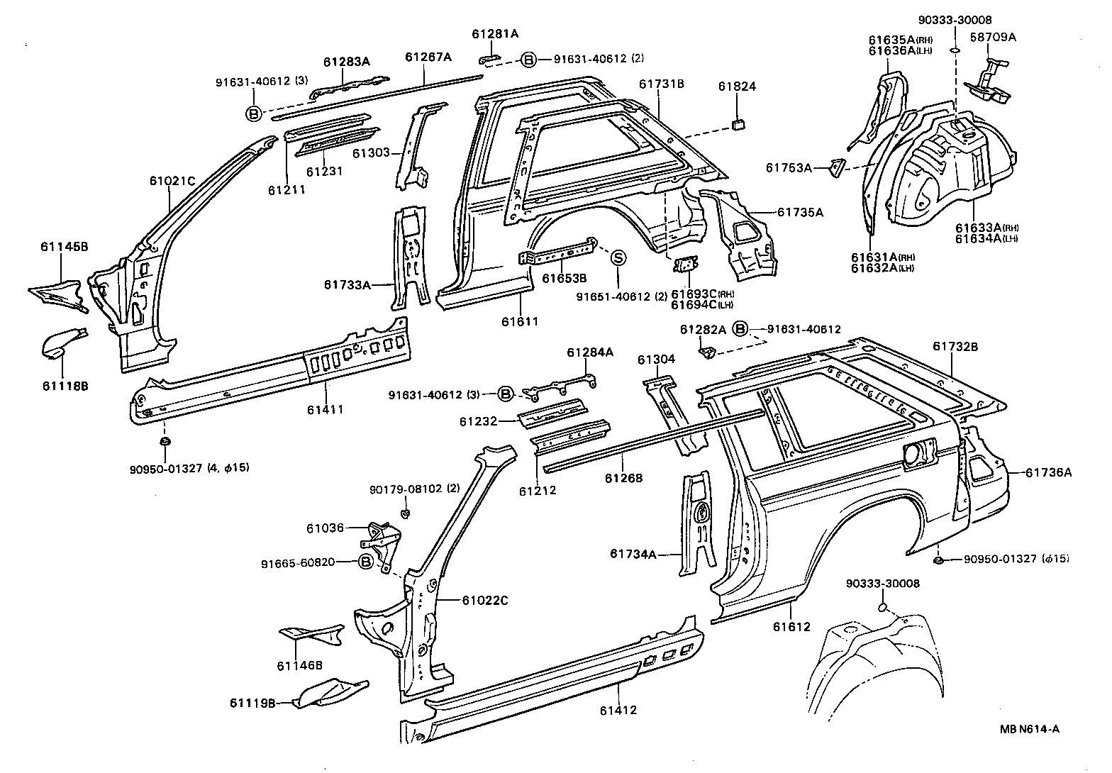 61601-16710 PANEL, QUARTER, RH product image