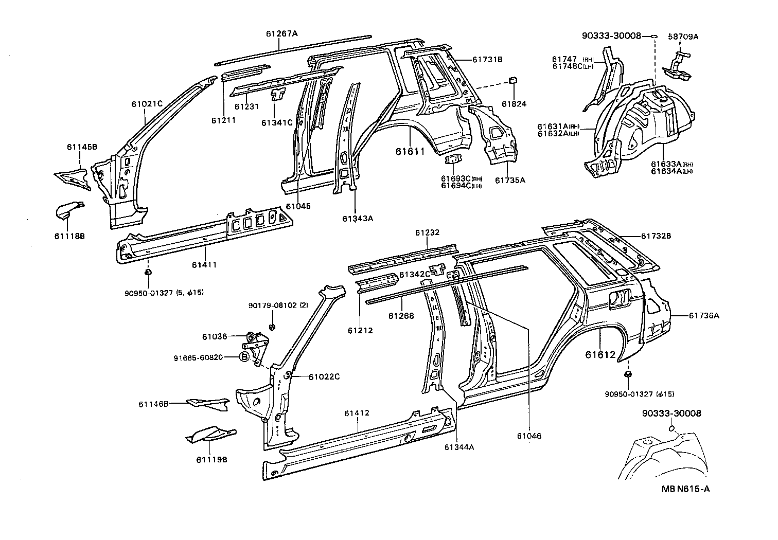 61601-16710 PANEL, QUARTER, RH product image