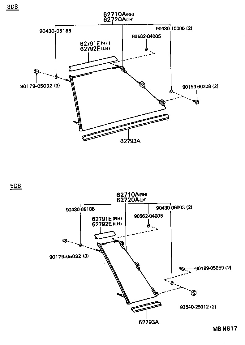 62720-16210 WINDOW ASSY, QUARTER, LH product image