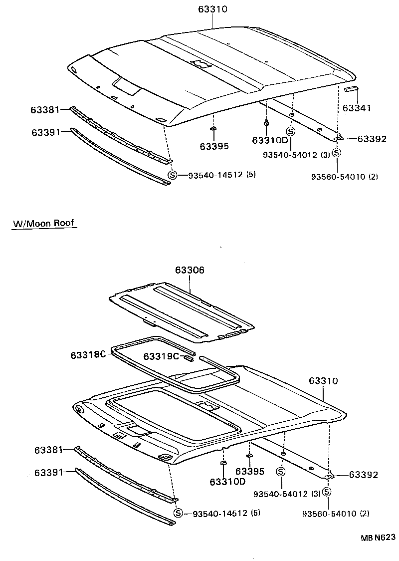 63306-16010-04 TRIM SUB-ASSY, SUNSHADE product image