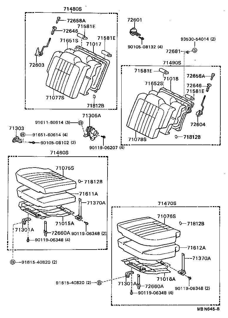 71065-16360-03 COVER, REAR SEAT CUSHION (FOR BENCH TYPE) product image