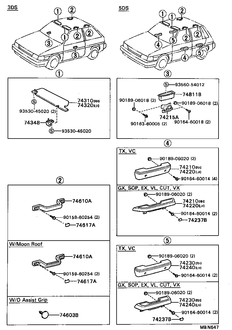 74310-16170-03 VISOR ASSY, RH product image
