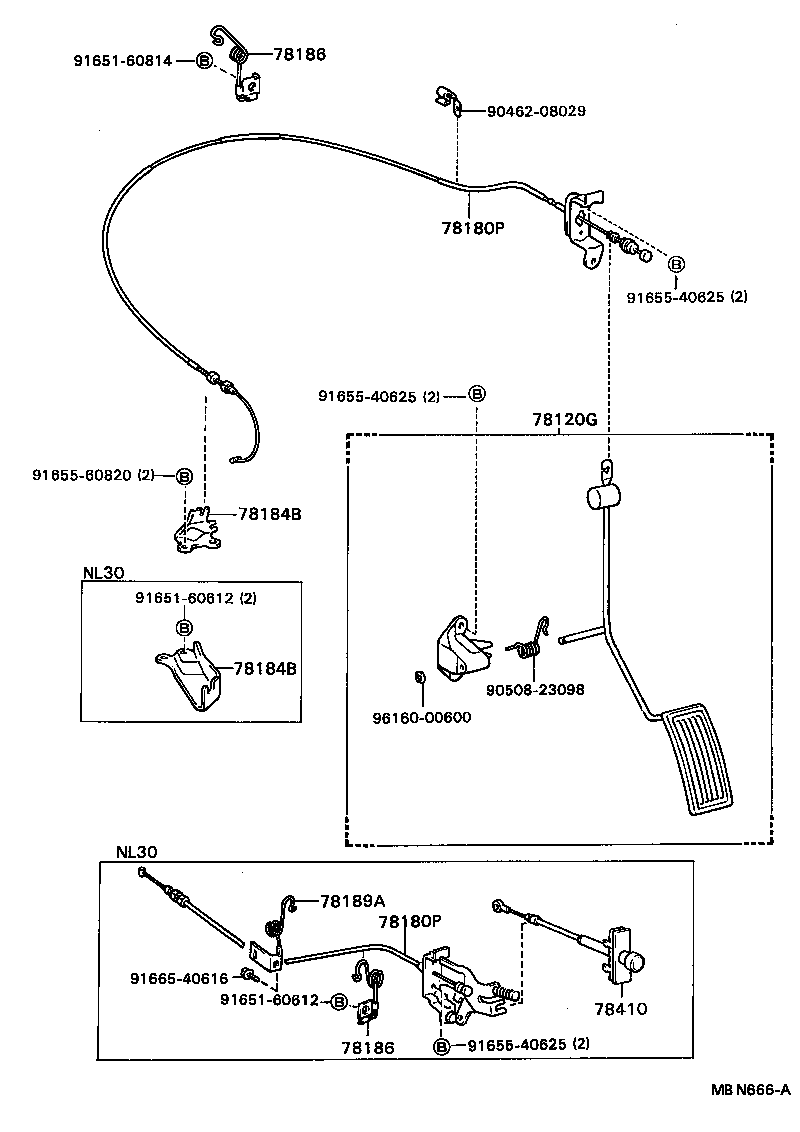 78180-16210 CABLE ASSY, ACCELERATOR CONTROL product image